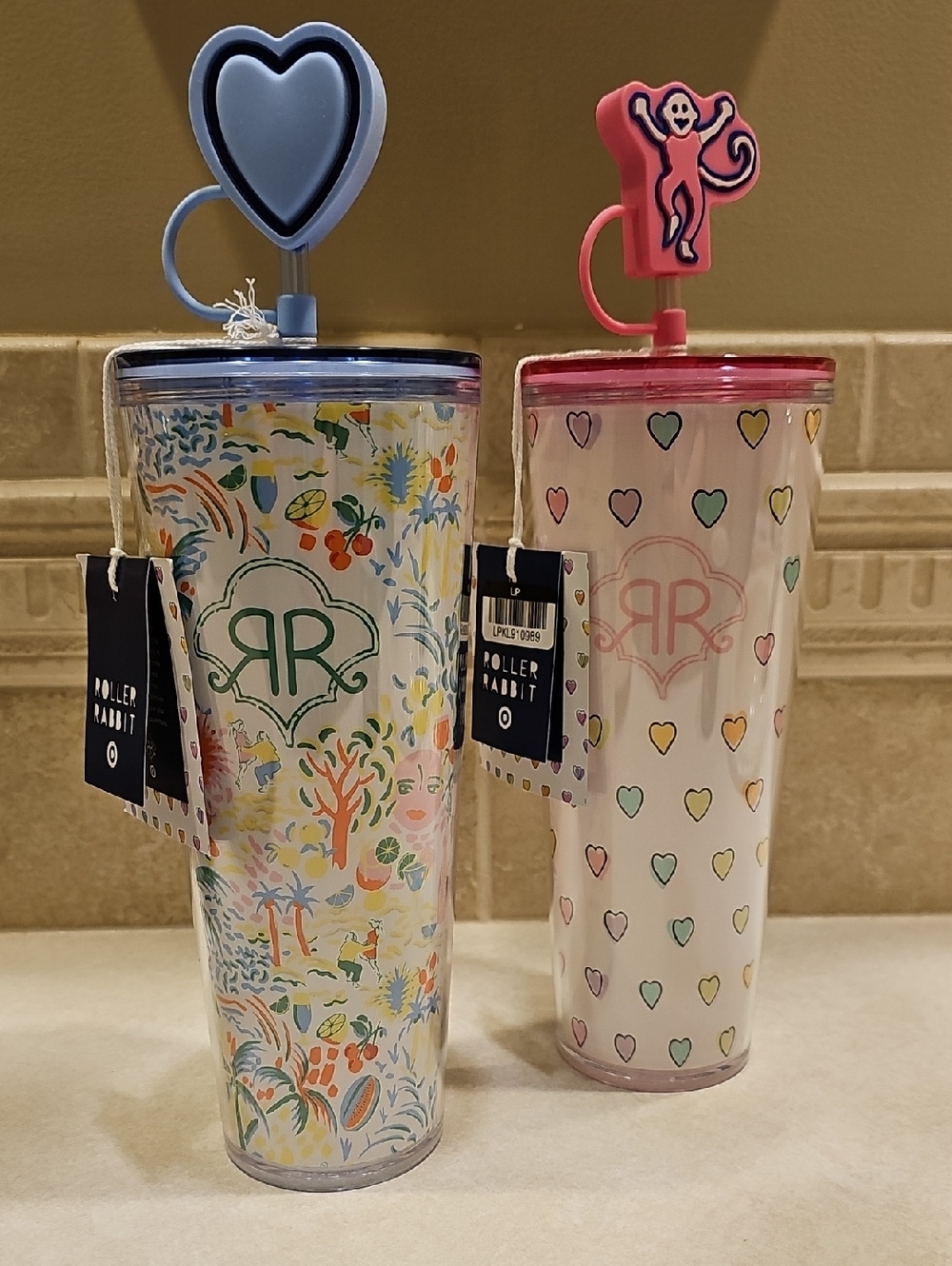Roller Rabbit X Target SET OF 2 Tumblers 24oz.
